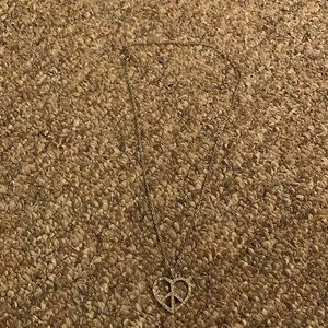 Silver Peace Heart Necklace